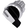 Siemens SIRIUS ACT 2 Position Illuminated Selector Switch Head 22 mm Cutout Black Handle IP69K IP66 3SU1052-2CF60-0AA0