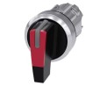 Siemens SIRIUS ACT 3SU10 Series 3 Position Illuminated Selector Switch Head, 22 mm Cutout, Black Handle 3SU1052-2CL20-0AA0