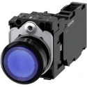 Siemens SIRIUS ACT 3SU11 Series Illuminated Momentary Push Button Switch, Plate Mount, 22 mm Cutout 3SU1102-0AB50-1FA0