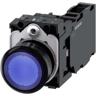 Siemens SIRIUS ACT 3SU11 Series Illuminated Momentary Push Button Switch, Plate Mount, 22 mm Cutout 3SU1102-0AB50-1FA0