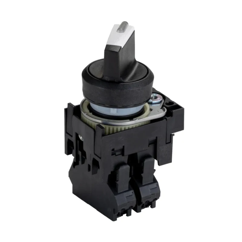 Siemens Illuminated Short Black Handle Selector Switch 2 Positions SPDT 22mm Cutout Diameter 3SU1100-2BF60-3MA0