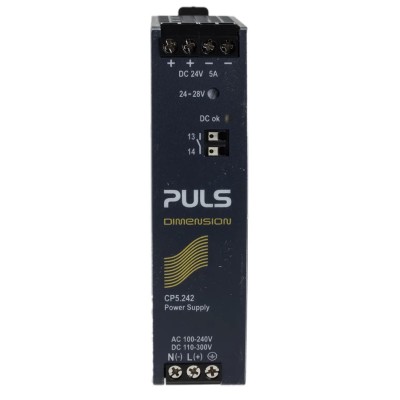 PULS CP DIN Rail Power Supply 120 W 24 V DC Output 5 A AC/DC Input 100-240 V CP5.242