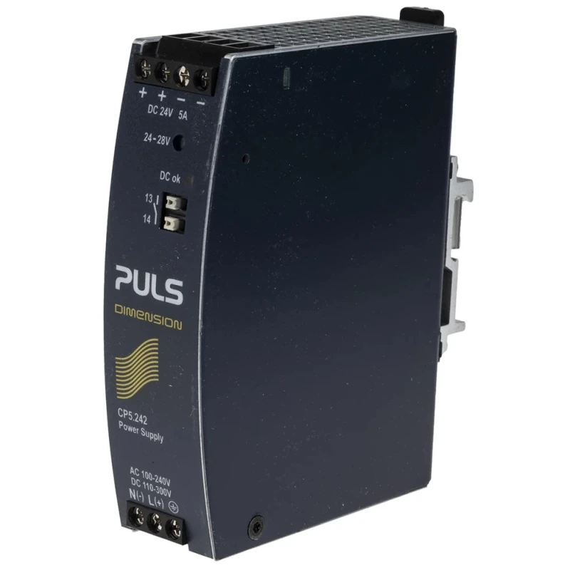 PULS CP DIN Rail Power Supply 120 W 24 V DC Output 5 A AC/DC Input 100-240 V CP5.242