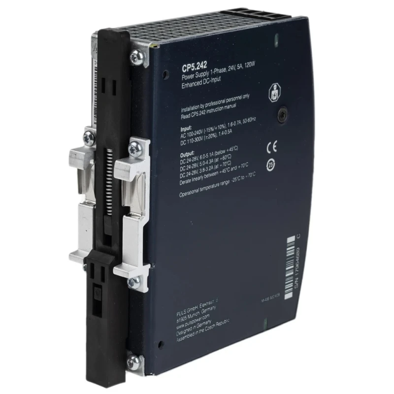 PULS CP DIN Rail Power Supply 120 W 24 V DC Output 5 A AC/DC Input 100-240 V CP5.242