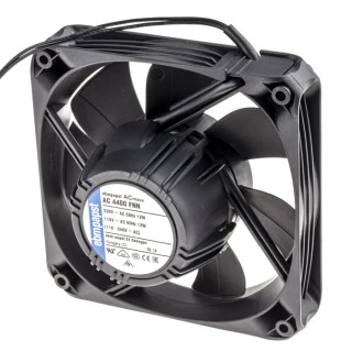 ebm-papst AC 4400 FN Series Compact Axial Fan 265V AC, 12 W, 205 m³/h, Ball Bearing, 119 x 119 x 25.4 mm AC4400FNN