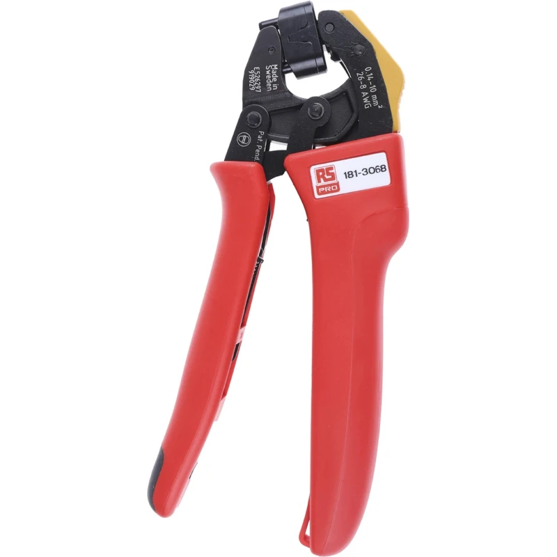 RS PRO 0.14 To 10 mm² Ratchet Crimp Tool for Wire End Sleeves Ergonomic Anti-Slip Handle 180mm 181-3068