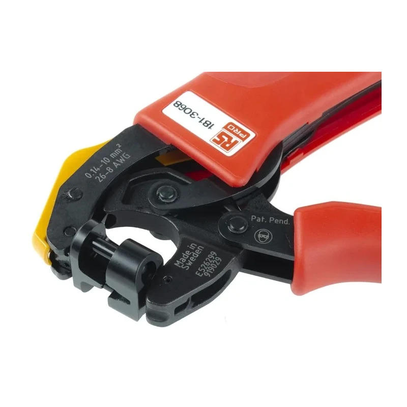 RS PRO 0.14 To 10 mm² Ratchet Crimp Tool for Wire End Sleeves Ergonomic Anti-Slip Handle 180mm 181-3068