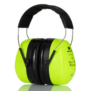 3M PELTOR OPTIME Ear Defender with Headband, 34 dB Noise Reduction, Green and Black H540AGB