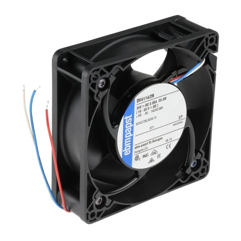 ebm-papst DV 4100 Series Axial Fan 24V DC 280 m³/h Air Flow 20.5W Power IP20 Protection 