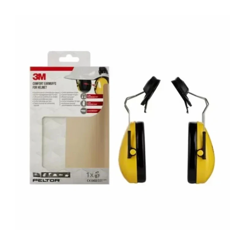 3M PELTOR OPTIME Ear Shells for Helmets, 26 dB SNR Noise Reduction, Yellow H510PHGU
