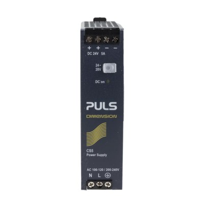 PULS Auto DIN Rail Power Supply 120V AC, 240V AC Input 24V DC, 5A Output, 120W Power CS5.241-C1
