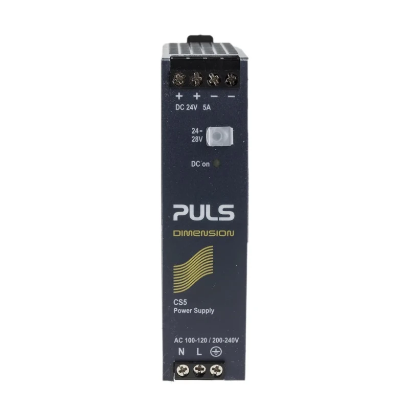 PULS Auto DIN Rail Power Supply 120V AC, 240V AC Input 24V DC, 5A Output, 120W Power CS5.241-C1