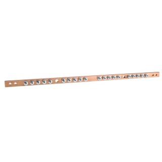 Rittal Earth Bar Electrical Grounding Bar 450 mm Length x 15 mm Width x 5 mm Height 7113000