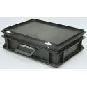 UTZ Black Plastic Storage Container 120 mm x 200 mm x 300 mm 3-206K-EL