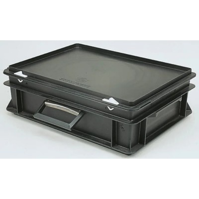 UTZ Black Plastic Storage Container 120 mm x 200 mm x 300 mm 3-206K-EL