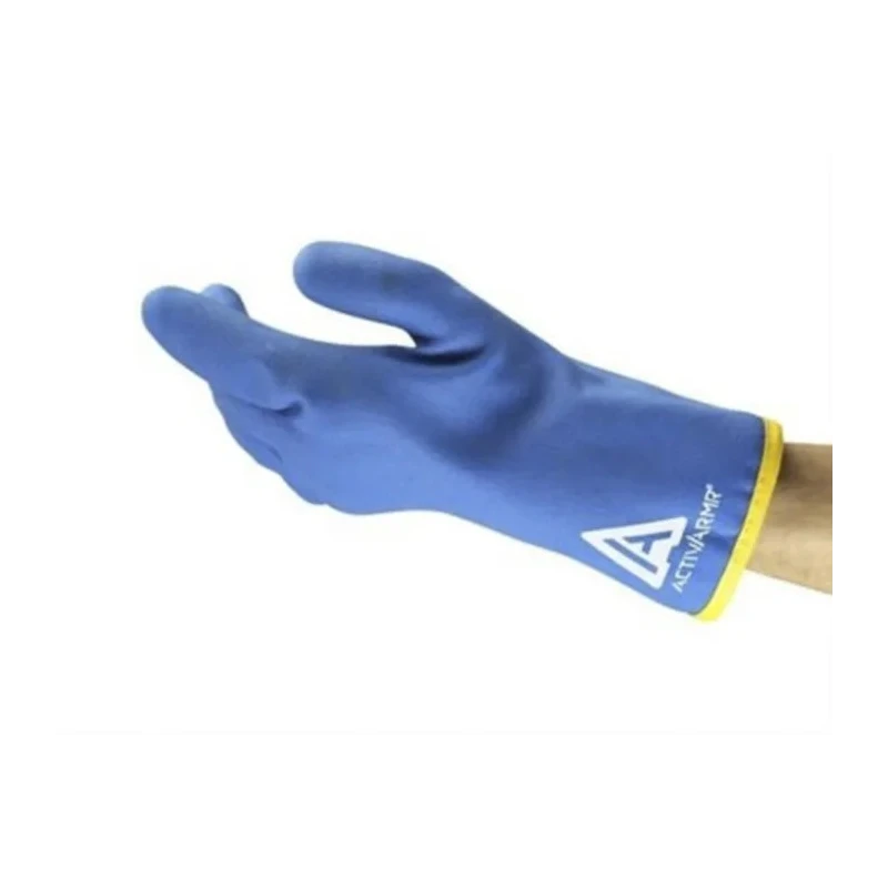 Ansell ActivArmr 97-681 Blue Polyvinyl Chloride Nylon Acrylic Work Gloves Size 9 97681090