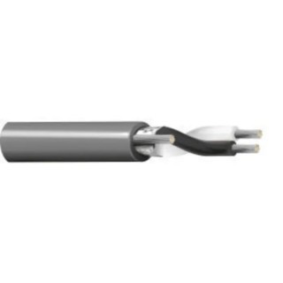 Belden 1 Screened Audio Cable, 14 AWG, 19 x 27 Stranded Tin Copper Wire, Grey Polyolefin Jacket, 70°C, Series 8720NH.00500