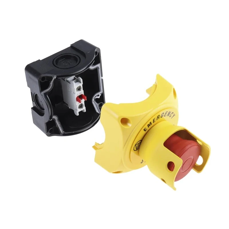 Lovato Electric Pull Release Emergency Stop Push Button, Surface Mount, 22.3 mm Cutout, 1 NC Contact, IP67 IP66 S1PY91PS
