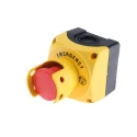 Lovato Electric S1P Series Twist Release Emergency Stop Push Button Surface Mount 22.3 mm Cutout 1 NC IP66 IP67 IP69K S1PY91S