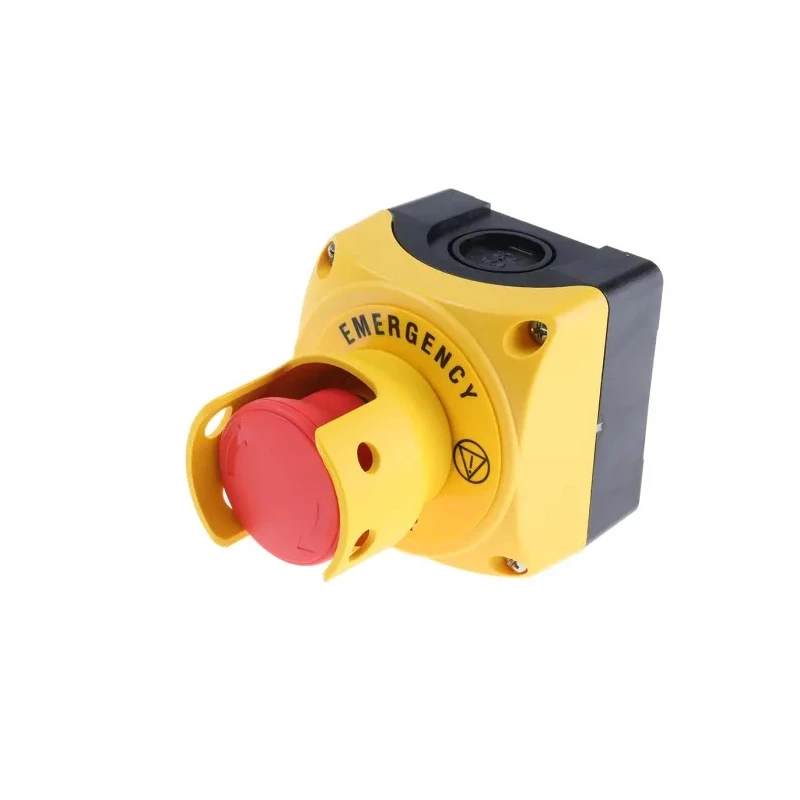 Lovato Electric S1P Series Twist Release Emergency Stop Push Button Surface Mount 22.3 mm Cutout 1 NC IP66 IP67 IP69K S1PY91S