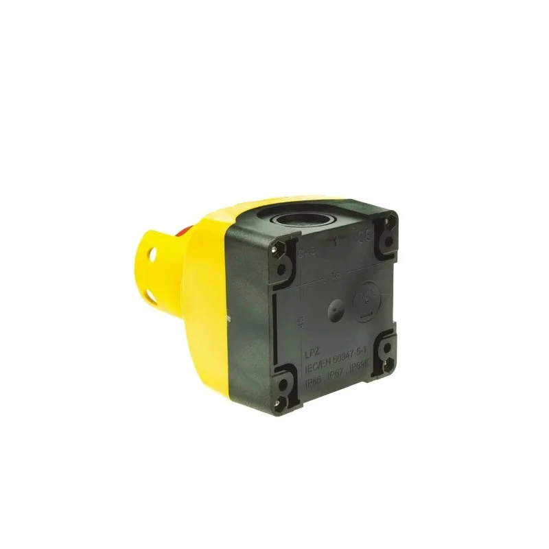 Lovato Electric S1P Series Twist Release Emergency Stop Push Button Surface Mount 22.3 mm Cutout 1 NC IP66 IP67 IP69K S1PY91S