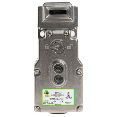 IDEM KL1-SS Series Solenoid Interlock Switch, Power to Unlock, Stainless Steel, 24V AC/DC 1.2A KL1-SS