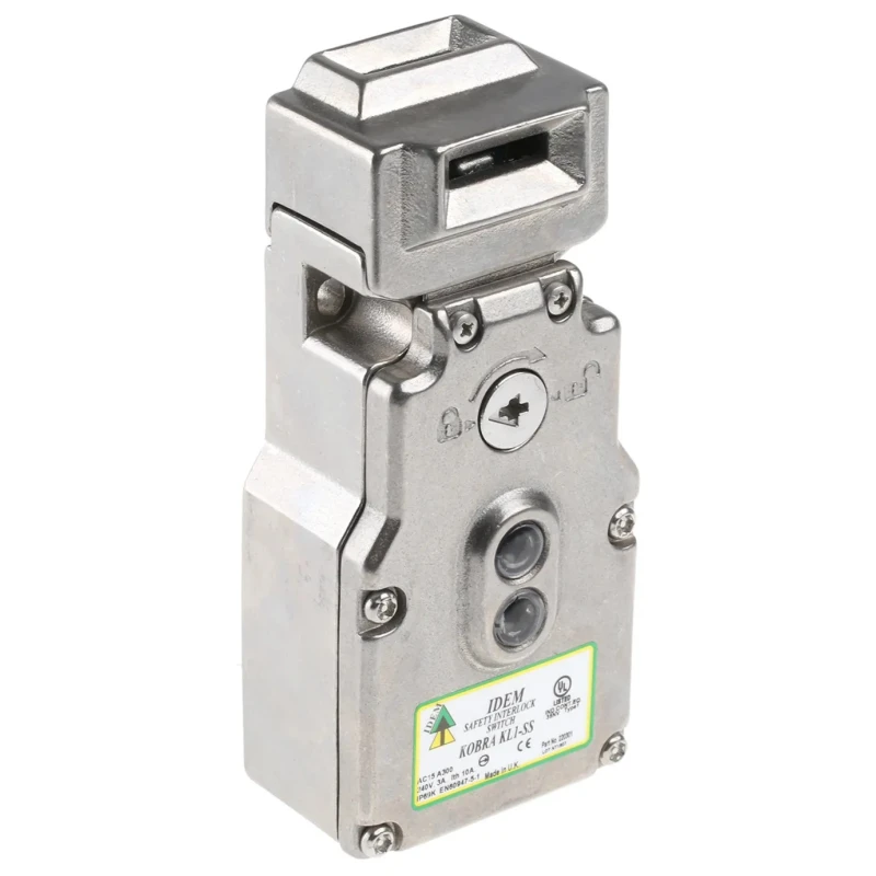 IDEM KL1-SS Series Solenoid Interlock Switch, Power to Unlock, Stainless Steel, 24V AC/DC 1.2A KL1-SS