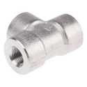 RS PRO Stainless Steel Pipe Fitting Tee Circular Female G Threaded 1/4 in x Female G 1/4 in x Female G 1/4 in 826-6968