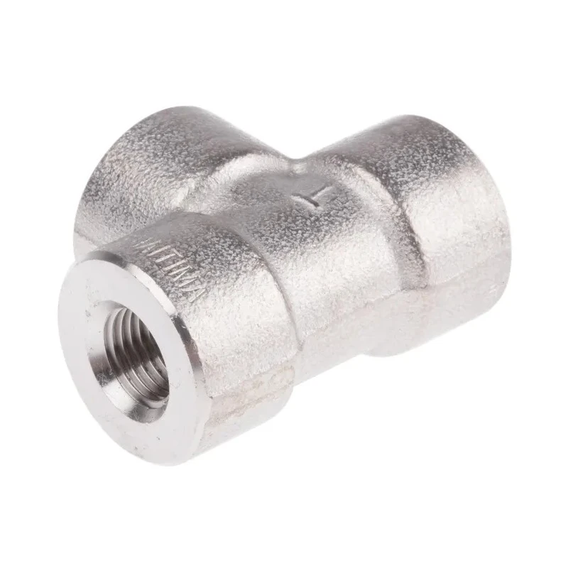 RS PRO Stainless Steel Pipe Fitting Tee Circular Female G Threaded 1/4 in x Female G 1/4 in x Female G 1/4 in 826-6968