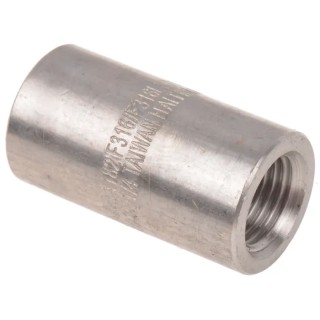 RS PRO Stainless Steel Pipe Fitting Straight Circular Coupler Female Threaded 1/4 in x Female 1/4 in 826-6992
