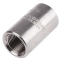 RS PRO Stainless Steel Pipe Fitting Straight Circular Coupler Female 3/8 in x Female 3/8 in 826-6996