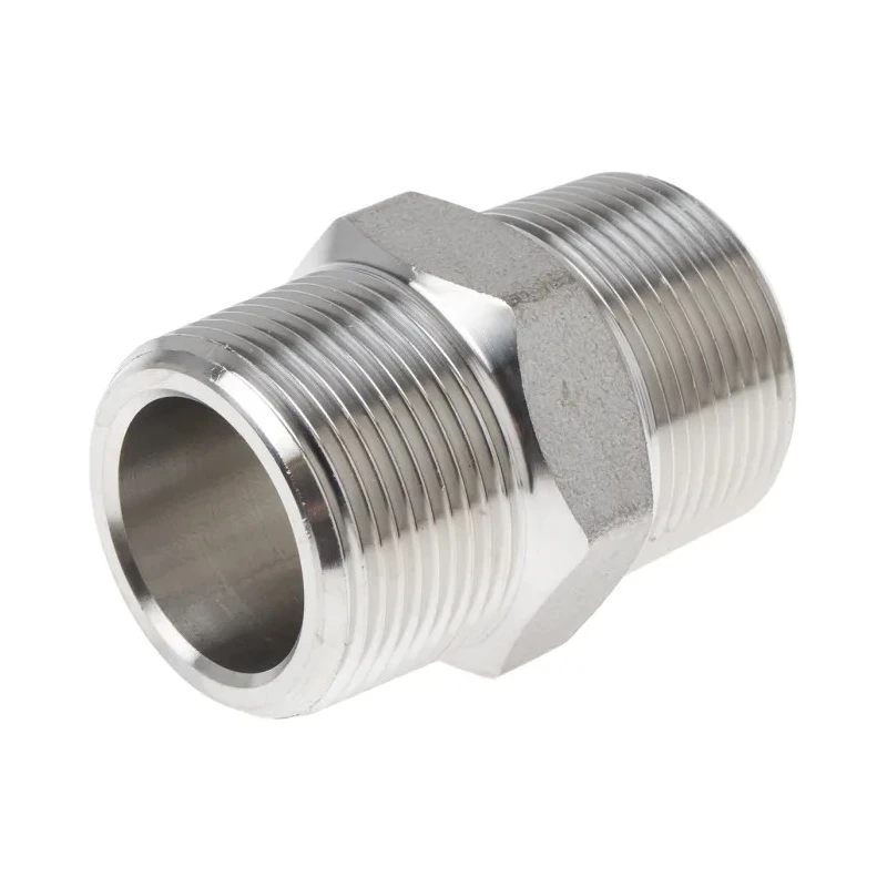 RS PRO Stainless Steel Pipe Fitting Straight Hexagon Nipple Male 1-1/4 in x Male 1-1/4 in 826-7068