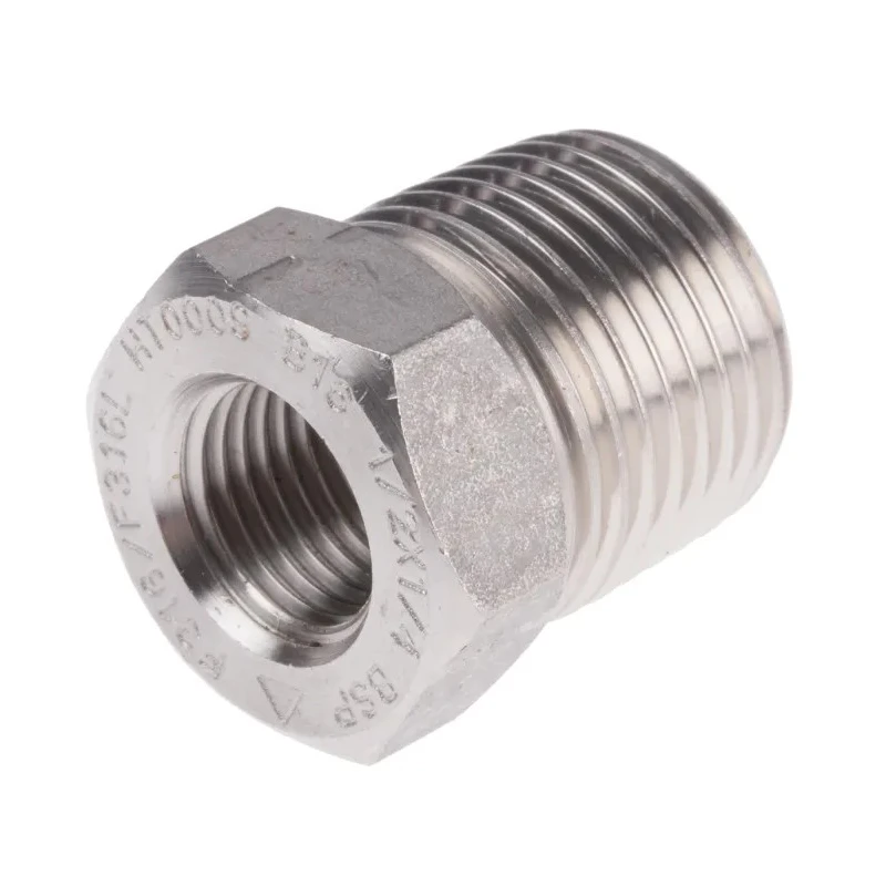 RS PRO Stainless Steel Pipe Fitting Straight Hexagon Bush Male 1/2 in x Female 1/4 in 826-7087
