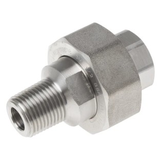RS PRO Stainless Steel Pipe Fitting Straight Octagon Union Male 1/2 in x Female 1/2 in 826-7131