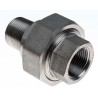 RS PRO Stainless Steel Pipe Fitting Straight Octagon Union Male Threaded 1 in x Female 1 in 826-7144