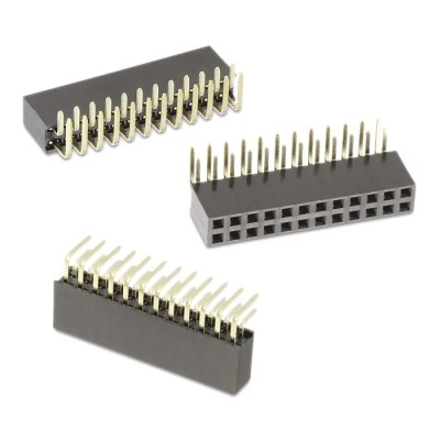 Wurth Elektronik WR-PHD Series 2.54mm Right Angle Through Hole Dual Socket Header Connector 64-Contact 2 Row 613064243121