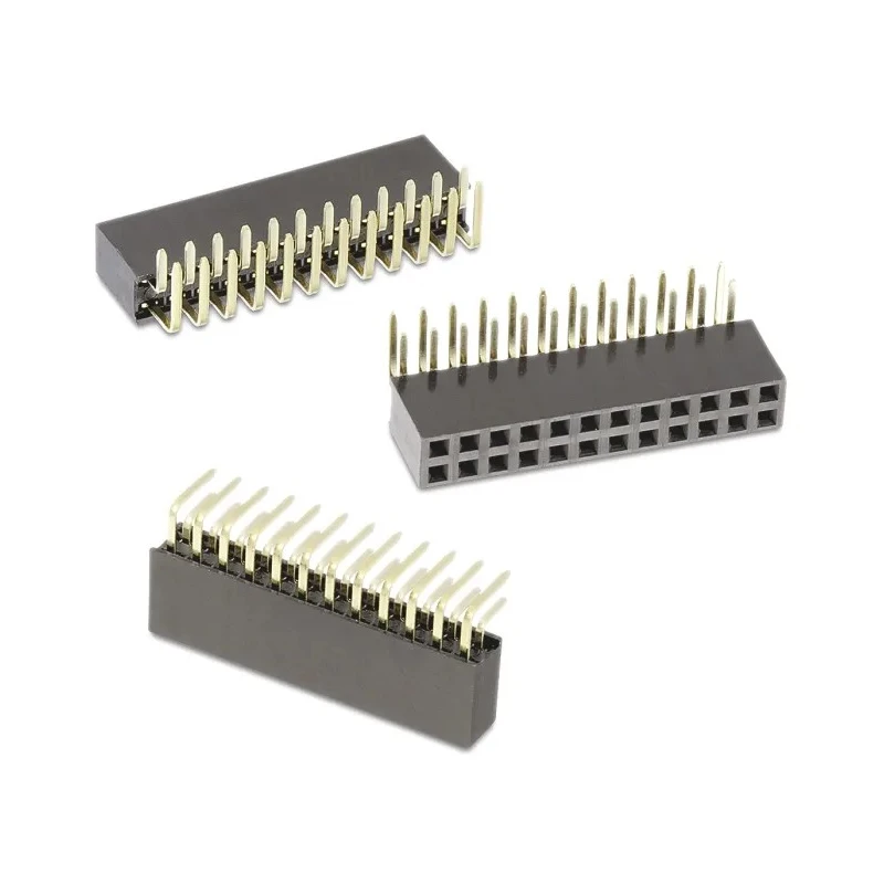 Wurth Elektronik WR-PHD Series 2.54mm Right Angle Through Hole Dual Socket Header Connector 64-Contact 2 Row 613064243121