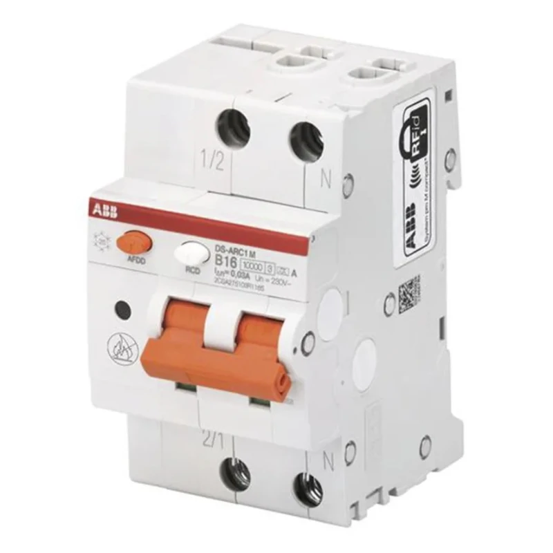 ABB Residual Current Circuit Breaker with Overload Protection, 16A Current Rating, 1-Pole 2CSA275103R1164 DS-ARC1 M C16 A30