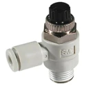 SMC AS Series Speed Controller with R Thread Inlet and Tube Outlet, Maximum Operating Pressure 1 Mpa AS2201FM-01-06