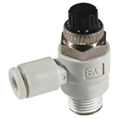 SMC AS Series Speed Controller with R Thread Inlet and Tube Outlet, Maximum Operating Pressure 1 Mpa AS2201FM-01-06