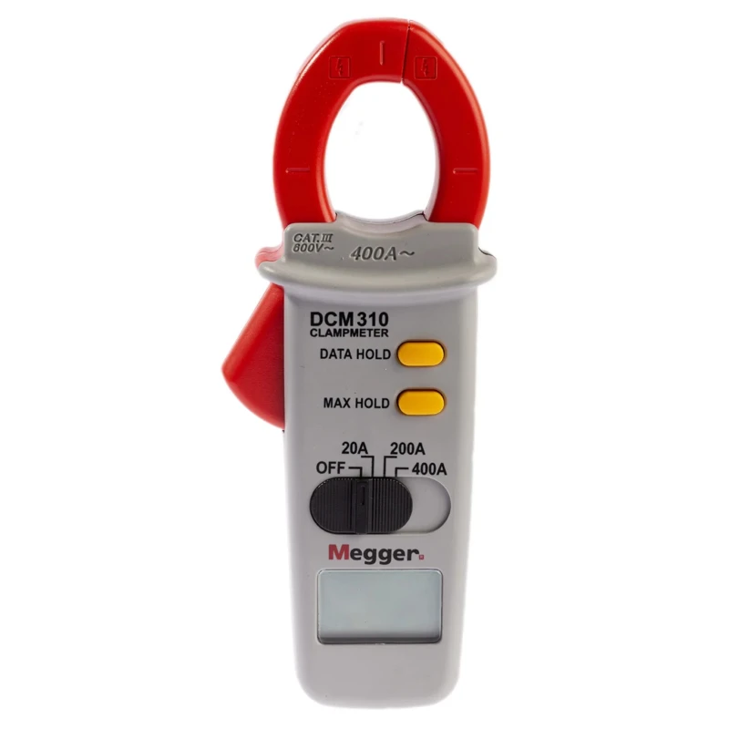 Megger Digital AC Current Clamp Meter 400 A 600 V AC/DC LCD 27mm Jaw DCM310
