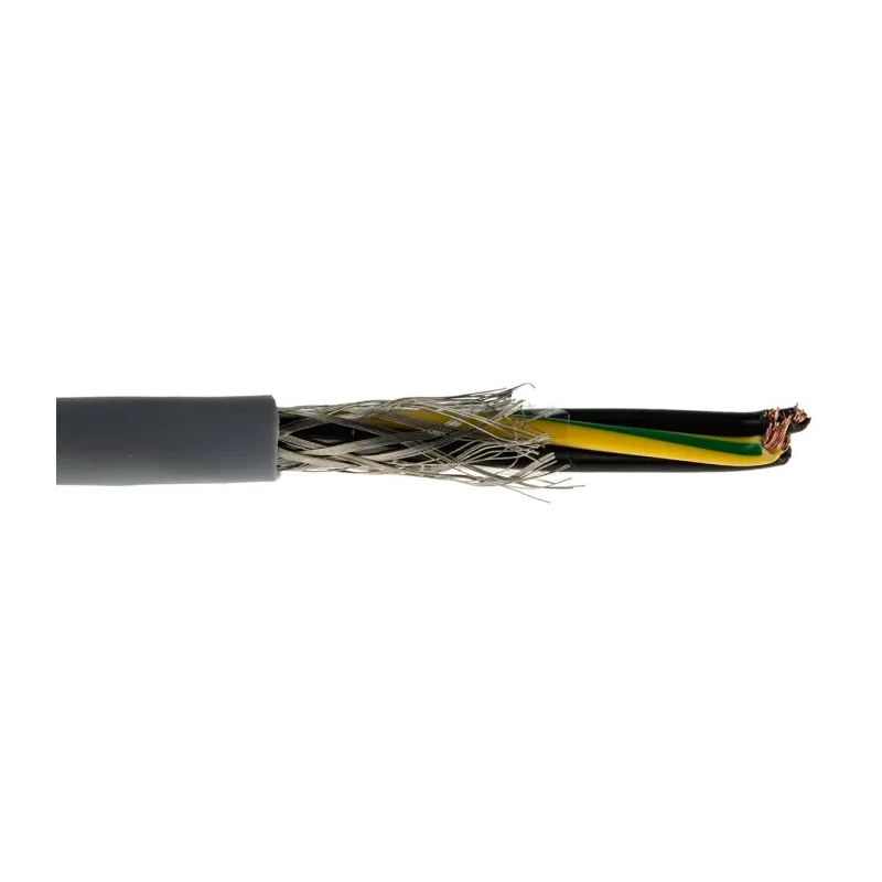 RS PRO Control Cable 4 Cores 0.5mm² 20 AWG Screened Stranded Grey Polyvinyl Chloride Sheath 50 m 827-4158
