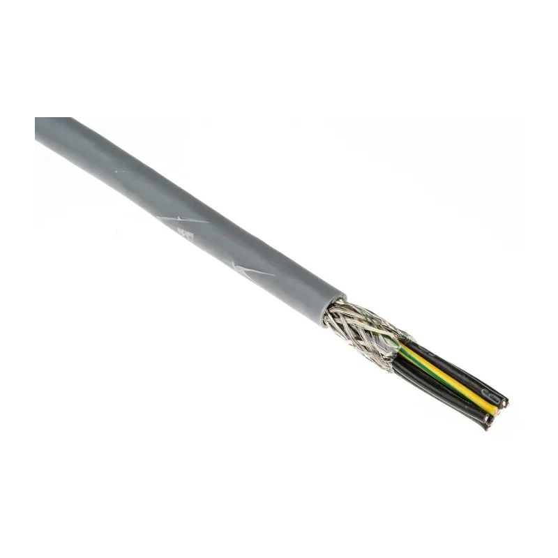 RS PRO Control Cable 7 Cores 0.5mm² 20 AWG Screened Stranded Grey PVC Sheath 50m 827-4167
