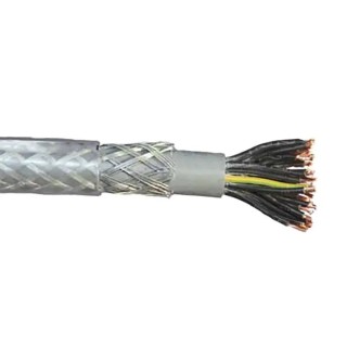 RS PRO Screened Control Cable, 18 Cores 0.75mm² 18 AWG, Transparent Polyvinyl Chloride Sheath, 50 m Length 827-4237