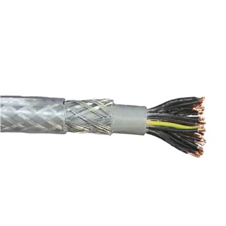 RS PRO Screened Control Cable 25 Cores 0.75mm² 18 AWG Transparent Polyvinyl Chloride Sheath 50 m 827-4230