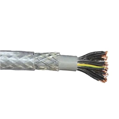 RS PRO Screened Control Cable 25 Cores 0.75mm² 18 AWG Transparent Polyvinyl Chloride Sheath 50 m 827-4230
