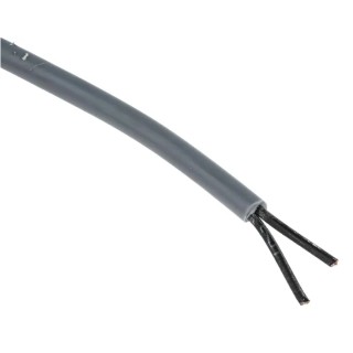RS PRO Control Cable, 2 Cores 0.5mm² 20 AWG, Unscreened, 50 m Length, Grey Polyvinyl Chloride Sheath 827-4234