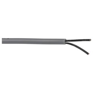 RS PRO Control Cable, 2 Cores 1mm² 17 AWG, Unscreened, 50 m Length, Grey Polyvinyl Chloride Sheath 827-4246