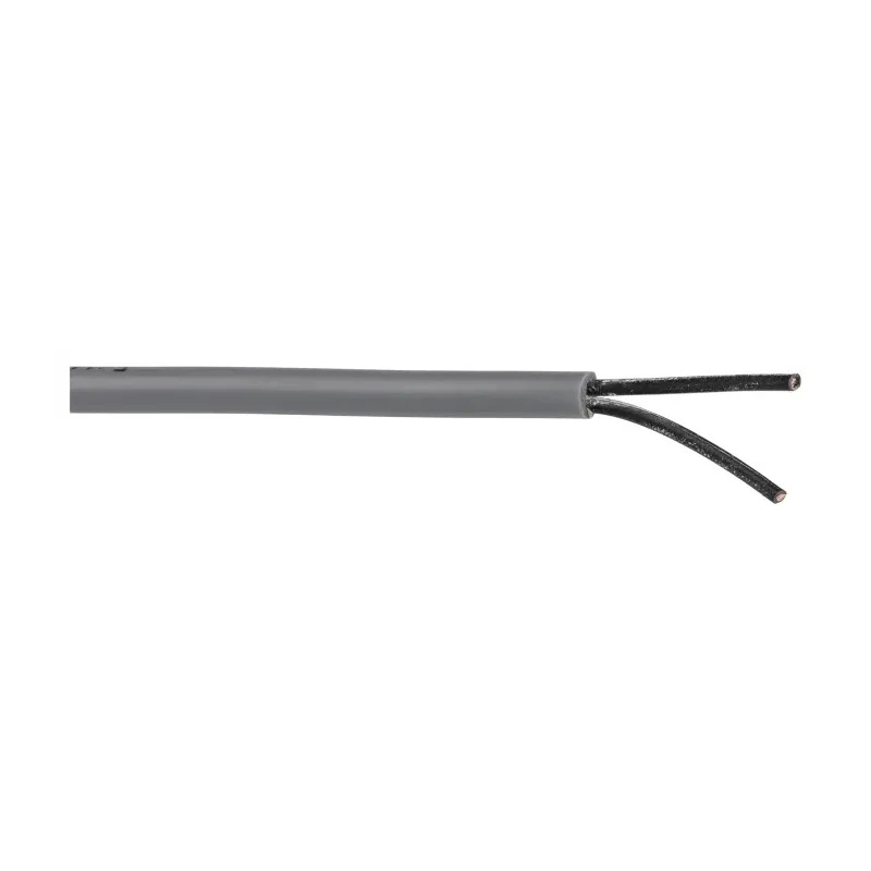 RS PRO Control Cable, 2 Cores 1mm² 17 AWG, Unscreened, 50 m Length, Grey Polyvinyl Chloride Sheath 827-4246