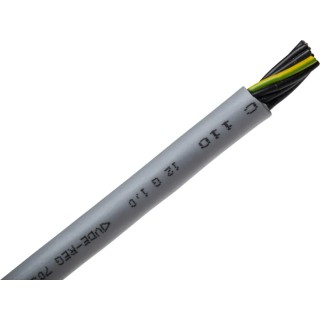 RS PRO Control Cable 12 Cores 1mm² 17 AWG Unscreened Grey Polyvinyl Chloride Sheath 50 m 827-4303